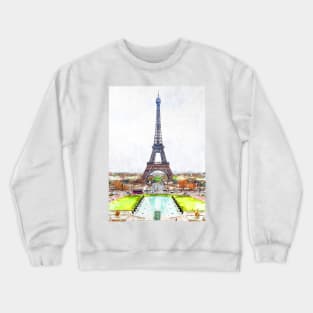 Eiffel Tower Water Pond. For Eiffel Tower & Paris Lovers. Crewneck Sweatshirt